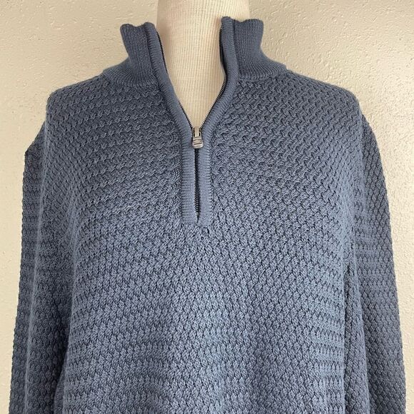 NWT Joseph Abboud Heritage Quarter Zip Sweater Top Size L EUC - Picture 2 of 7